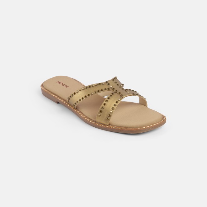 Mochi Women Antic-gold Casual Slip Ons (SKU: 41-427-28-37)