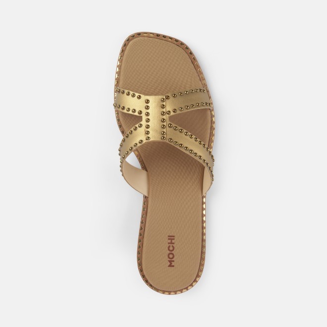 Mochi Women Antic-gold Casual Slip Ons (SKU: 41-427-28-37)