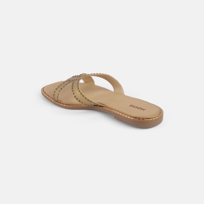 Mochi Women Antic-gold Casual Slip Ons (SKU: 41-427-28-37)