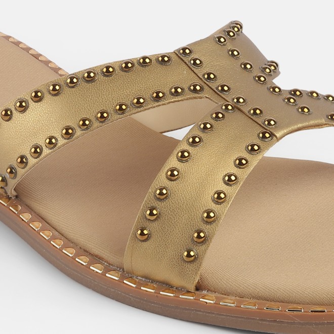 Mochi Women Antic-gold Casual Slip Ons (SKU: 41-427-28-37)