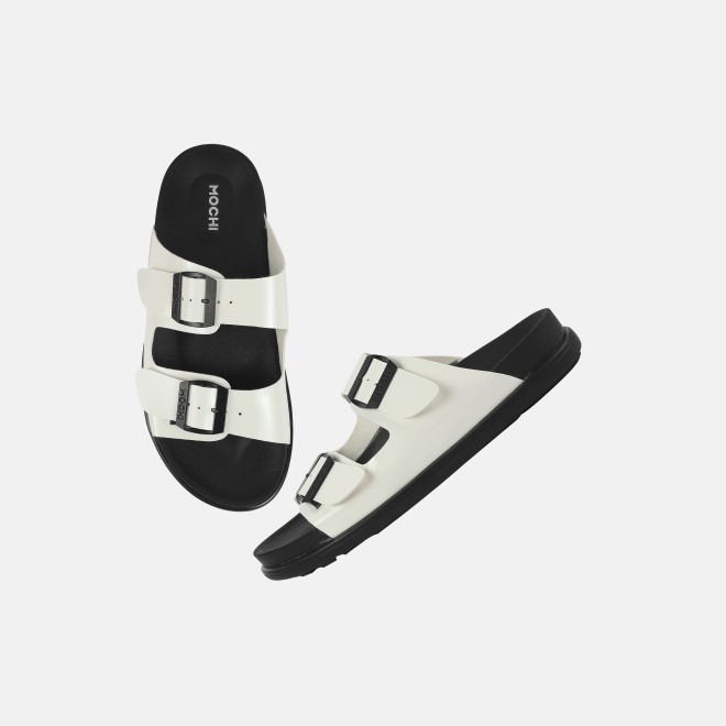Mochi Women White Casual Slippers (SKU: 41-428-16-37)