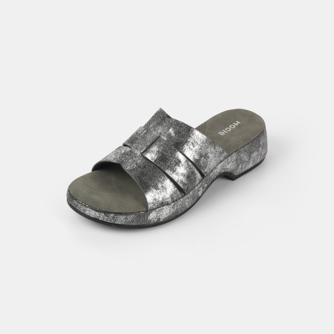 Mochi Women Gun-metal Casual Slip Ons (SKU: 41-429-29-36)