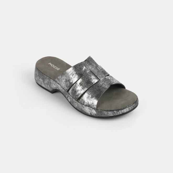 Mochi Women Gun-metal Casual Slip Ons (SKU: 41-429-29-36)