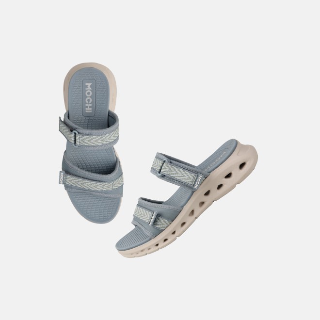 Mochi Women Light-blue Casual Slip Ons (SKU: 41-431-32-36)