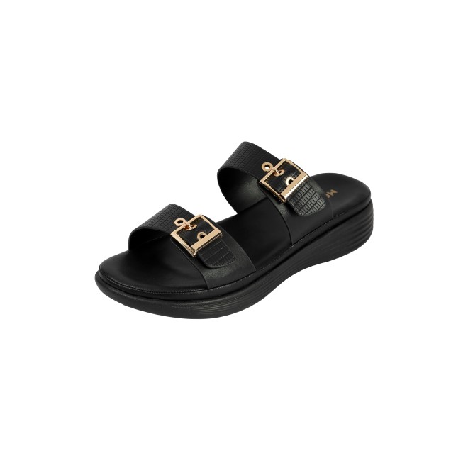 Mochi Women Black Casual Slip Ons (SKU: 41-432-11-37)