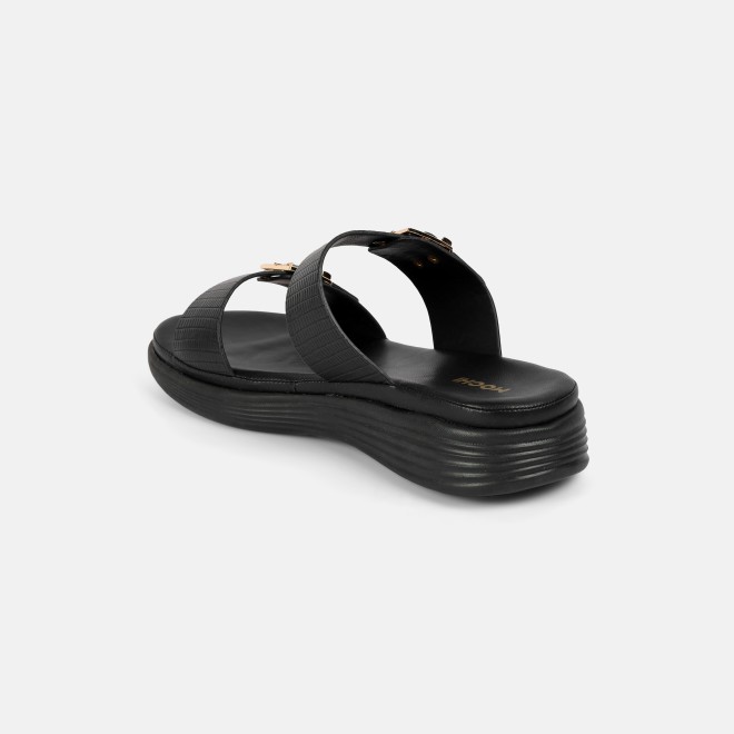 Mochi Women Black Casual Slip Ons (SKU: 41-432-11-37)