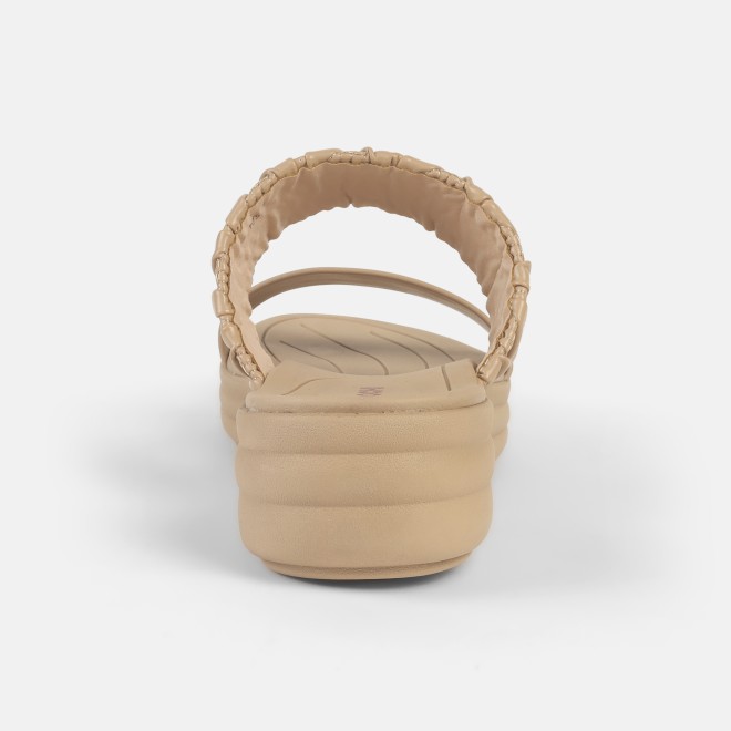 Mochi Women Beige Casual Slip Ons (SKU: 41-433-20-36)