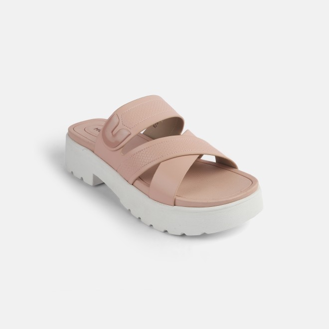 Mochi Women Pink Casual Slip Ons