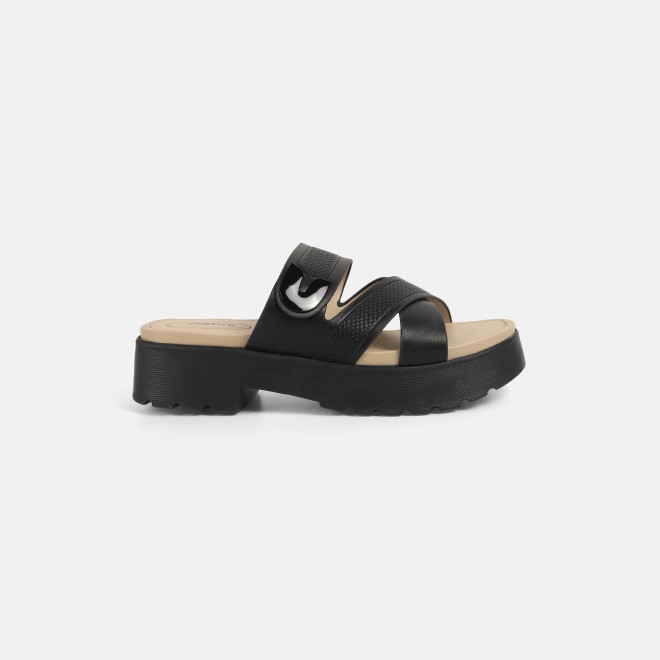 Mochi Women Black Casual Slip Ons (SKU: 41-434-11-36)