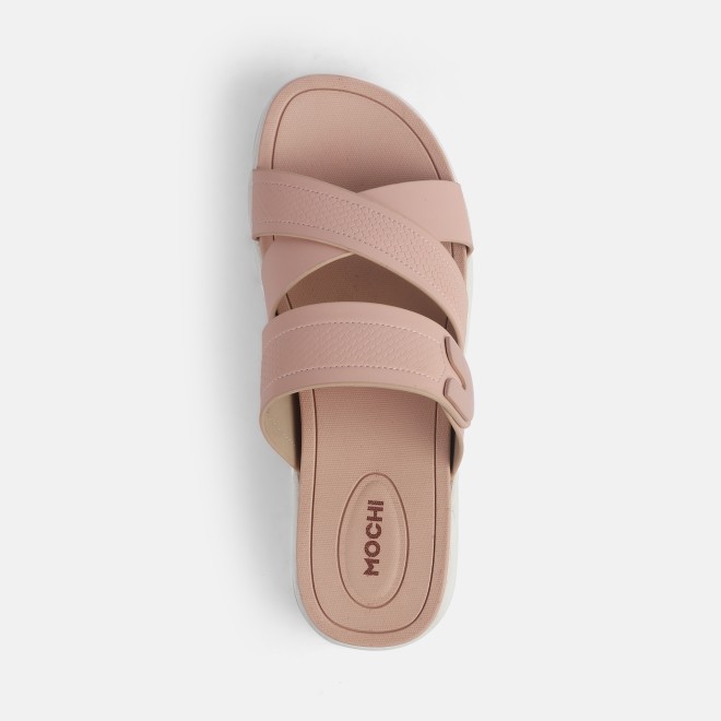 Mochi Women Pink Casual Slip Ons (SKU: 41-434-24-37)