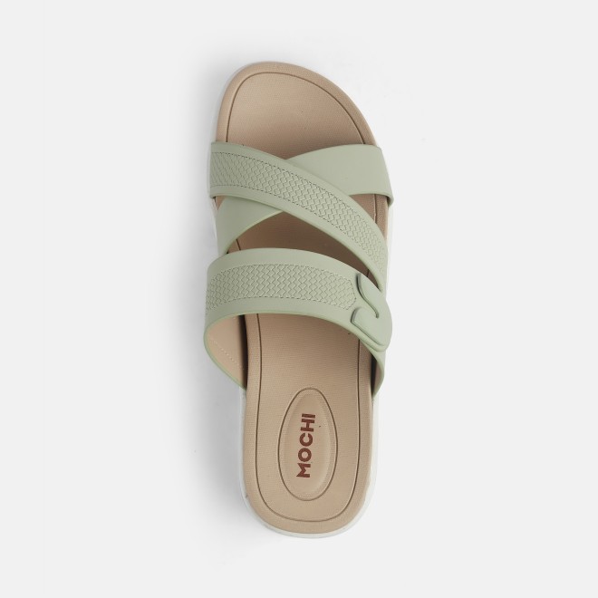 Mochi Women Light-green Casual Slip Ons (SKU: 41-434-60-36)