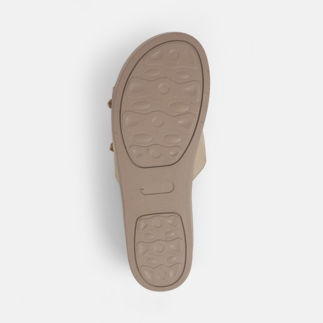 Mochi Women Gold Casual Slip Ons (SKU: 41-437-15-36)