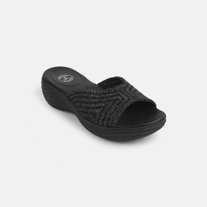 Mochi Women Black Casual Slip Ons
