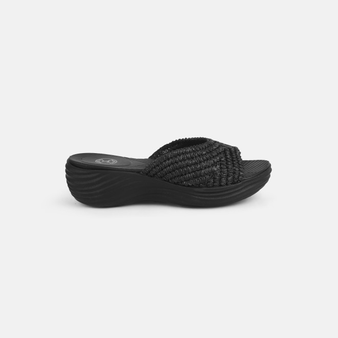 Mochi Women Black Casual Slip Ons (SKU: 41-452-11-36)
