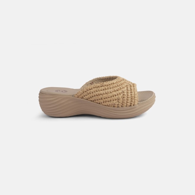Mochi Women Beige Casual Slip Ons (SKU: 41-452-20-39)