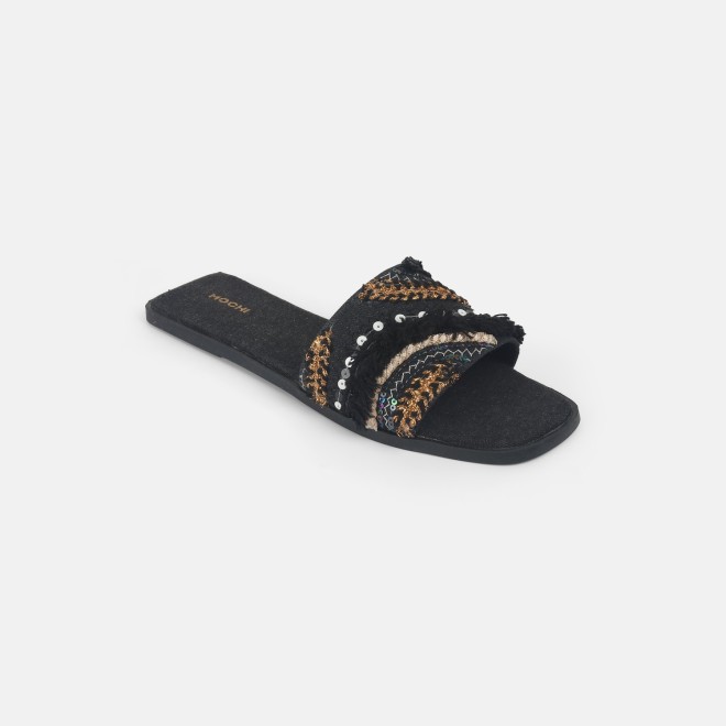 Mochi Women Black Casual Slippers (SKU: 41-453-11-36)