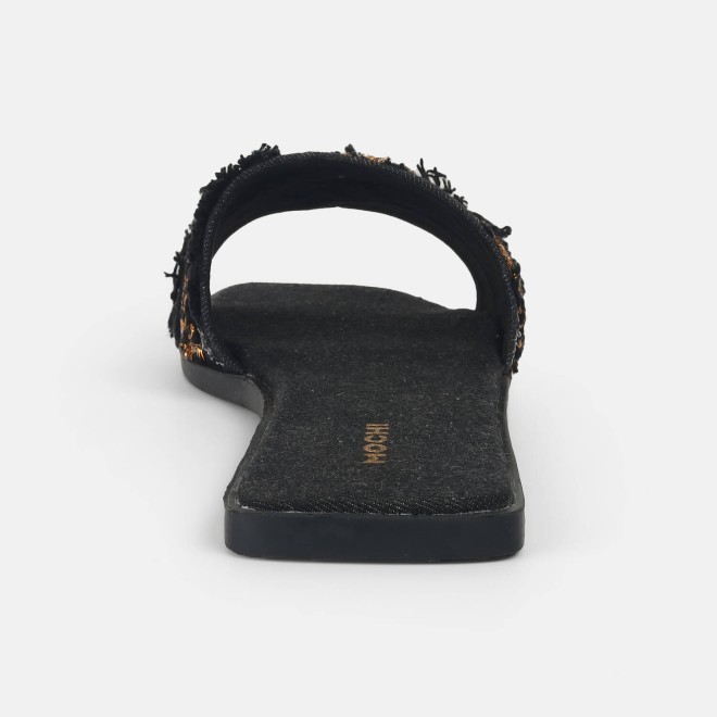 Mochi Women Black Casual Slippers (SKU: 41-453-11-37)