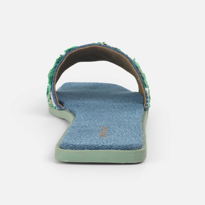 Mochi Women Green Casual Slippers (SKU: 41-453-21-36)