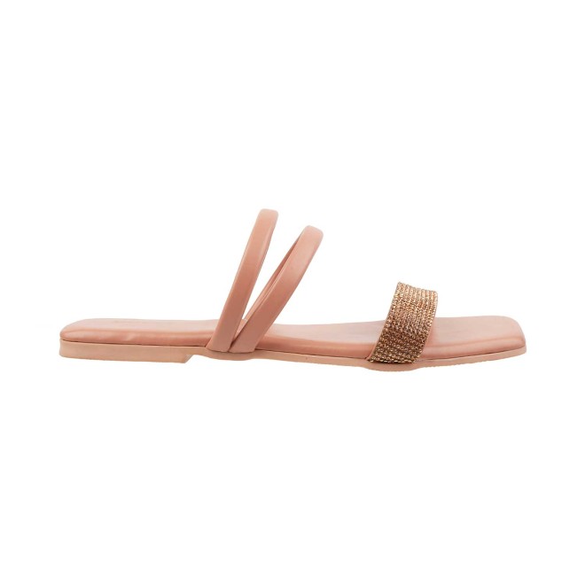 Mochi Women Peach Casual Slip Ons (SKU: 41-4635-80-36)