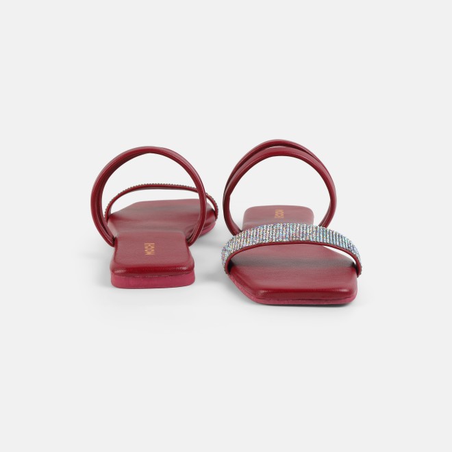 Mochi Women Maroon Casual Slip Ons (SKU: 41-4635-44-36)