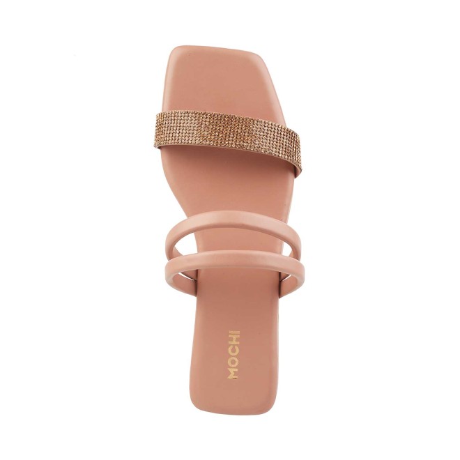 Mochi Women Peach Casual Slip Ons (SKU: 41-4635-80-36)