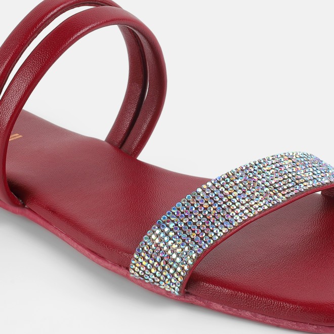 Mochi Women Maroon Casual Slip Ons (SKU: 41-4635-44-36)