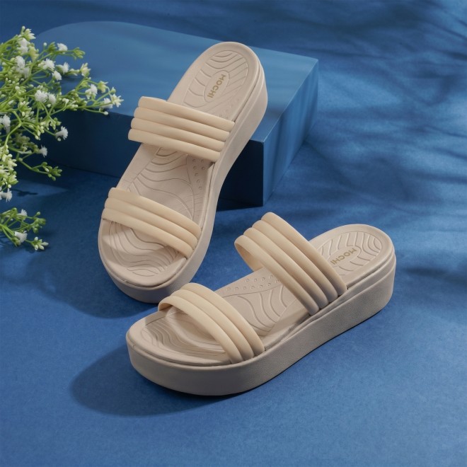Women Beige Casual Slip Ons