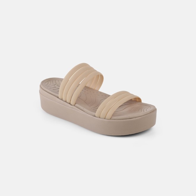 Mochi Women Beige Casual Slip Ons (SKU: 41-474-20-36)