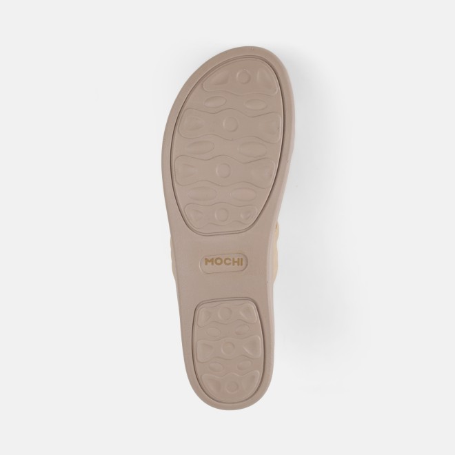 Mochi Women Beige Casual Slip Ons (SKU: 41-474-20-36)