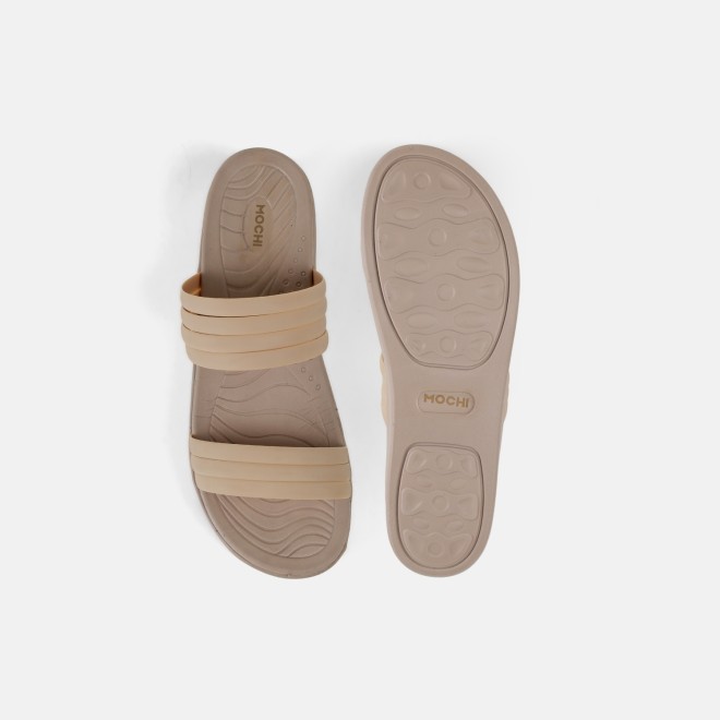 Mochi Women Beige Casual Slip Ons (SKU: 41-474-20-36)