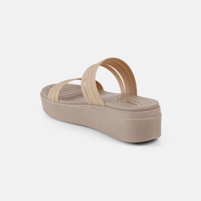 Mochi Women Beige Casual Slip Ons (SKU: 41-474-20-36)