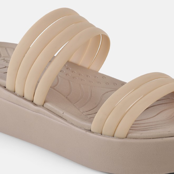 Mochi Women Beige Casual Slip Ons (SKU: 41-474-20-36)