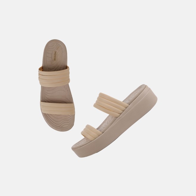 Mochi Women Beige Casual Slip Ons (SKU: 41-474-20-36)