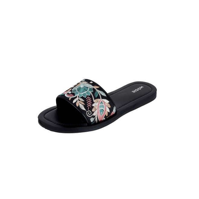 Mochi Women Black Casual Slip Ons (SKU: 41-478-11-36)