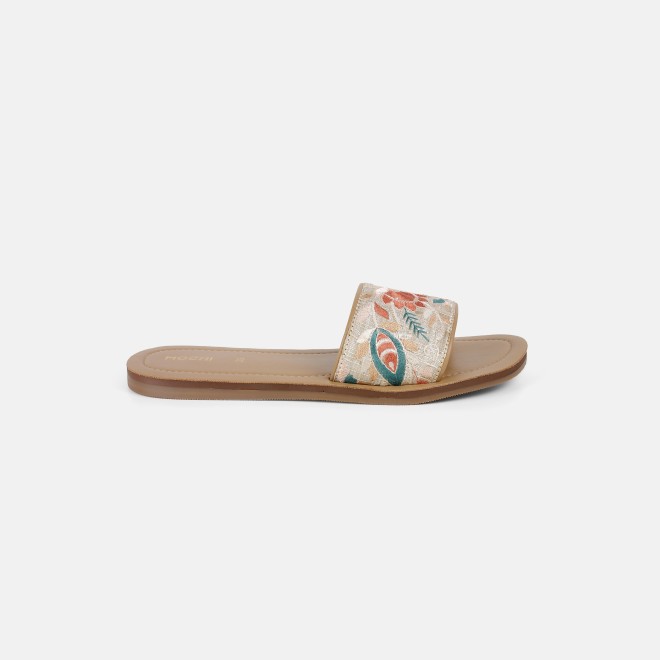 Mochi Women Beige Casual Slip Ons (SKU: 41-478-20-40)