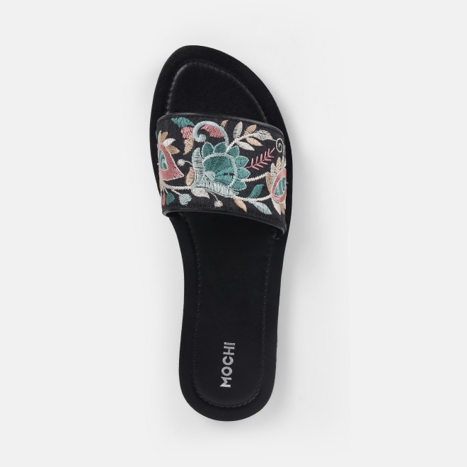 Mochi Women Black Casual Slip Ons (SKU: 41-478-11-36)