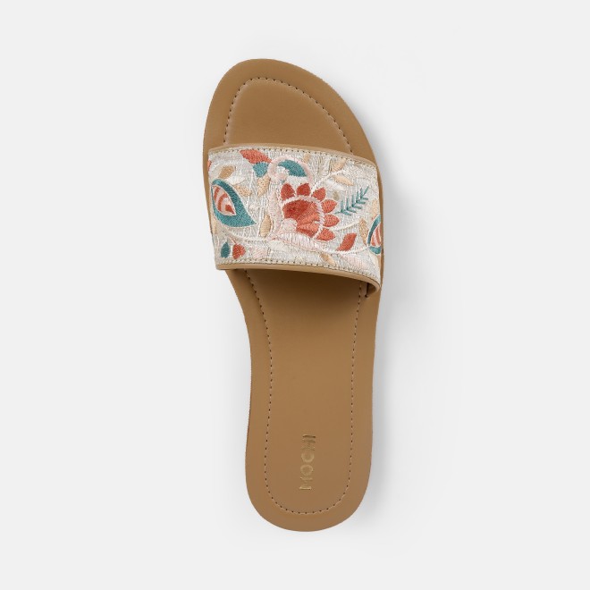Mochi Women Beige Casual Slip Ons (SKU: 41-478-20-40)