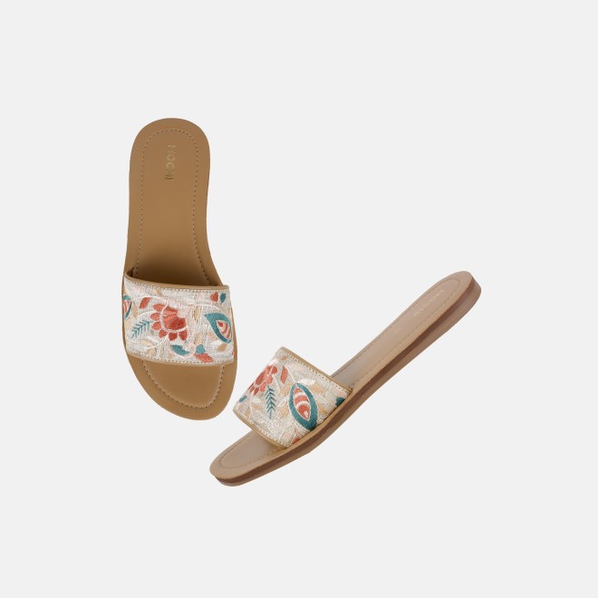 Mochi Women Beige Casual Slip Ons (SKU: 41-478-20-40)