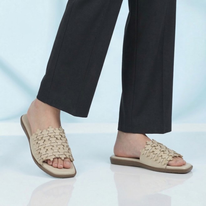 Mochi Women Beige Casual Slip Ons (SKU: 41-480-20-36)