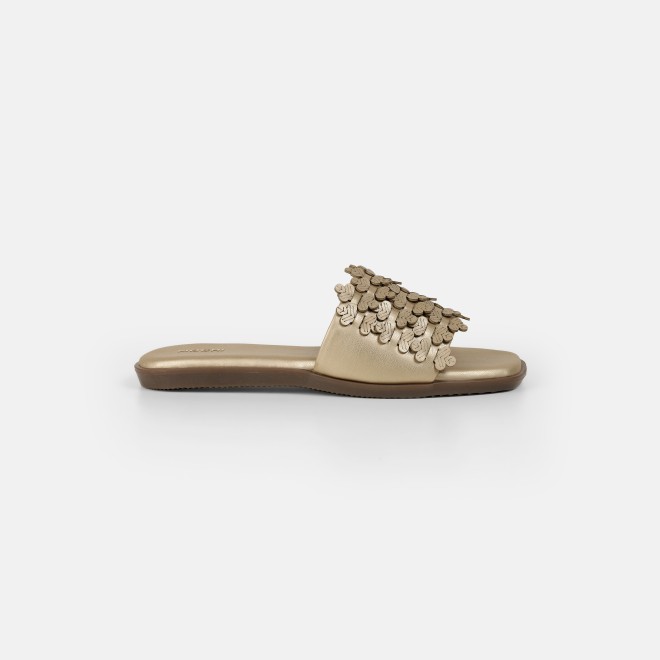 Mochi Women Gold Casual Slip Ons (SKU: 41-480-15-36)