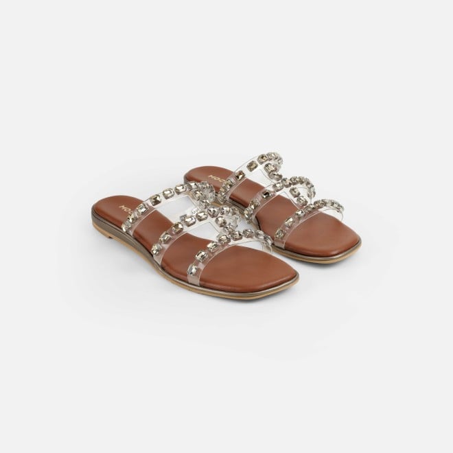 Mochi Women Gun-metal Casual Slip Ons (SKU: 41-481L-29-42)