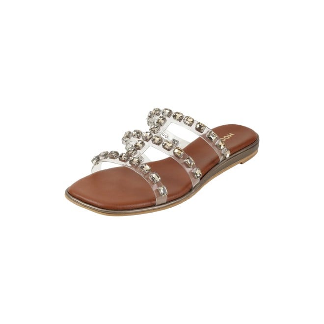 Mochi Women Gun-metal Casual Slip Ons (SKU: 41-481L-29-42)
