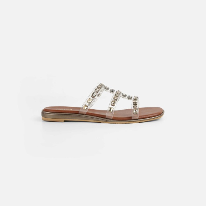 Mochi Women Gun-metal Casual Slip Ons (SKU: 41-481L-29-42)