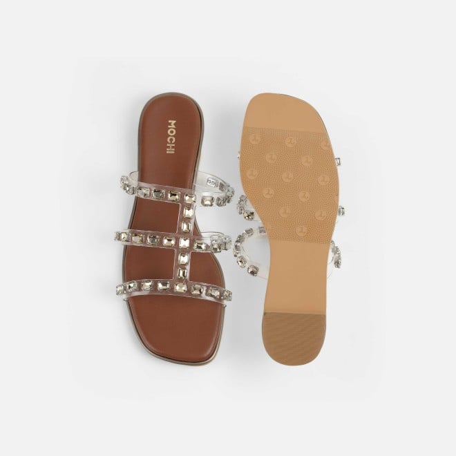 Mochi Women Gun-metal Casual Slip Ons (SKU: 41-481L-29-42)