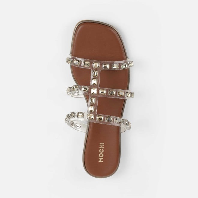 Mochi Women Gun-metal Casual Slip Ons (SKU: 41-481L-29-42)