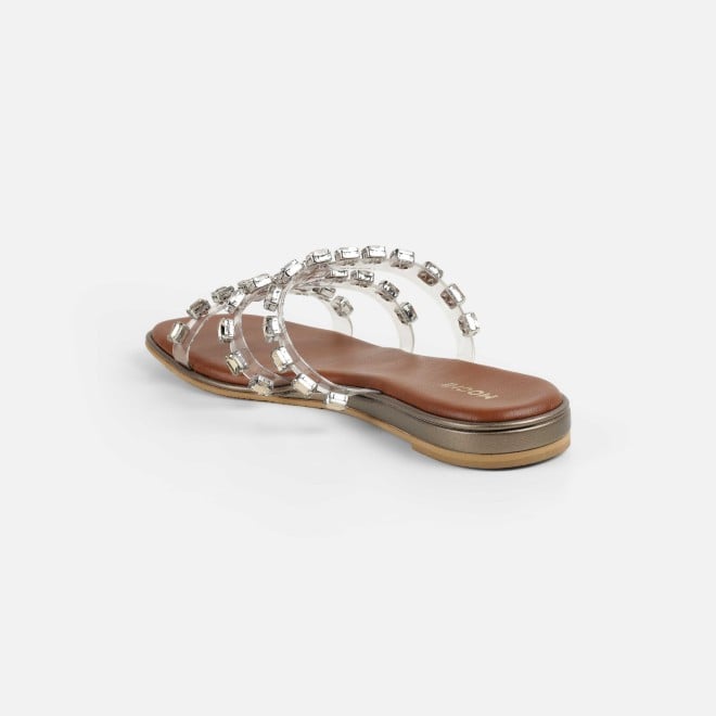 Mochi Women Gun-metal Casual Slip Ons (SKU: 41-481L-29-42)