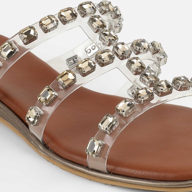 Mochi Women Gun-metal Casual Slip Ons (SKU: 41-481L-29-42)