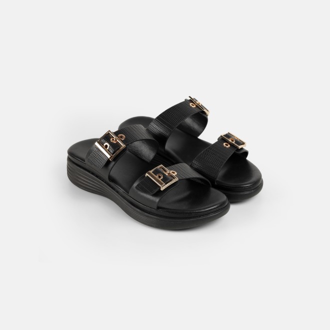 Mochi Women Black Casual Slip Ons (SKU: 41-482-11-36)