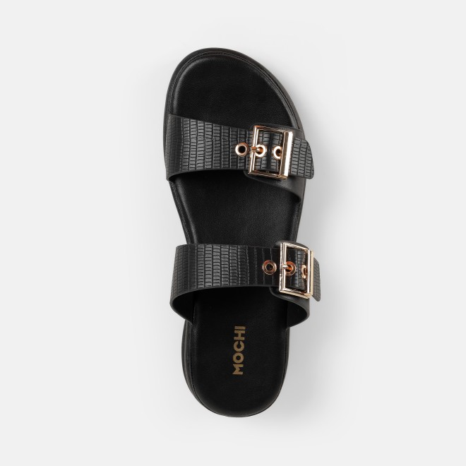 Mochi Women Black Casual Slip Ons (SKU: 41-482-11-36)