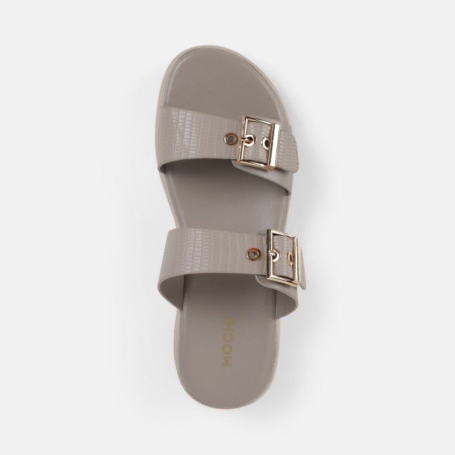 Mochi Women Grey Casual Slip Ons (SKU: 41-482-14-36)